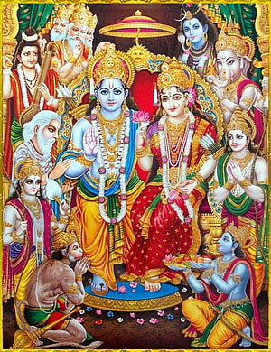 VISHNU ART, Ram Darbar HD phone wallpaper