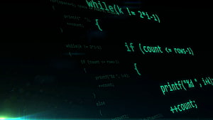 Abstract programming code background. Software development concept. Motion Background HD wallpaper