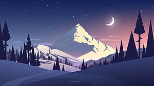 Abstract Nature, Mountain Abstract HD wallpaper
