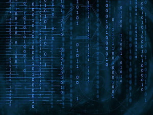 Código binario, código binario azul fondo de pantalla