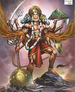Hanuman, Cartoon Hanuman HD phone wallpaper