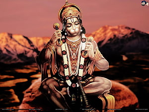 Lord Hanuman Animated , Hanuman Meditation HD wallpaper