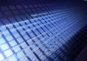 Código binario en movimiento, código binario azul fondo de pantalla