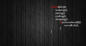 Vida, texto de código de programación fondo de pantalla